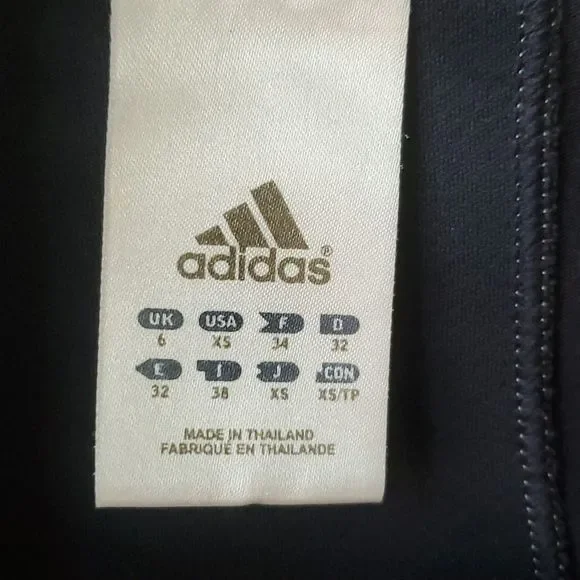 3️⃣💲2️⃣0️⃣ ADIDAS navy zip front athletic top sweat top XS - Picture 8 of 13